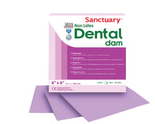 Load image into Gallery viewer, Sanctuary Dental Dam Purple Mint (Non-Latex) (0.25mm)